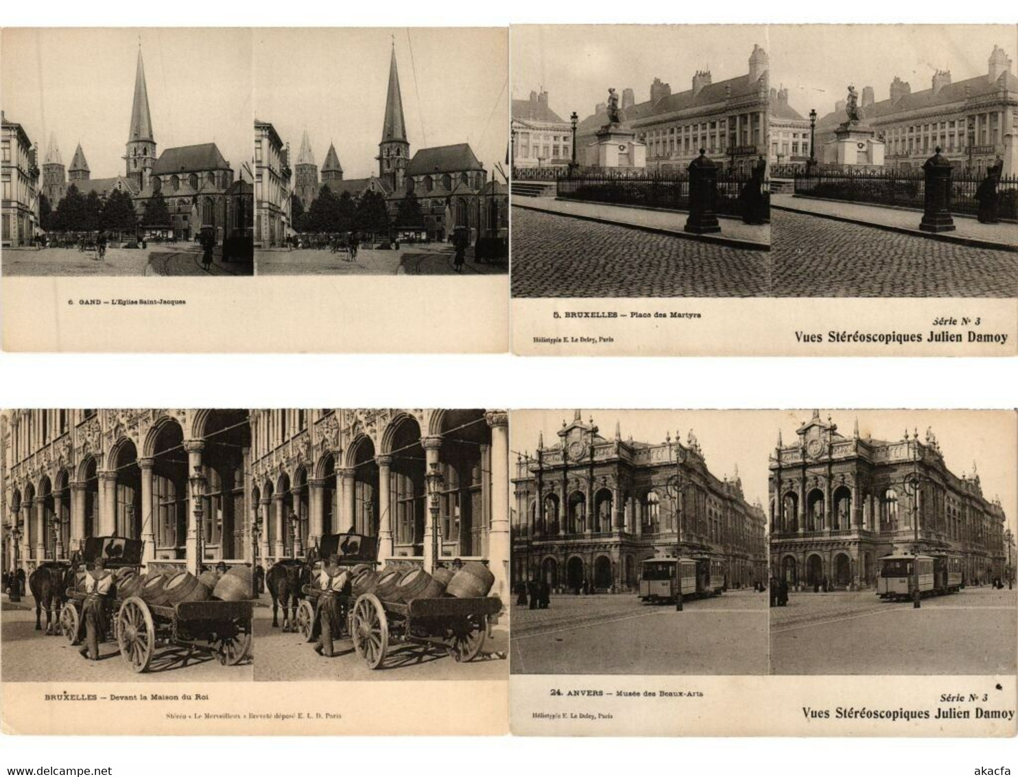 BELGIUM 33 Vintage STEREO Postcards Pre-1940 (L5562) - Collezioni E Lotti