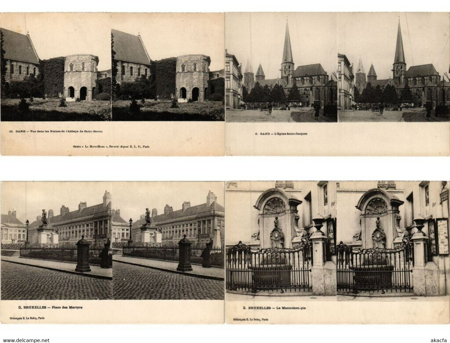 BELGIUM 33 Vintage STEREO Postcards Pre-1940 (L5562)