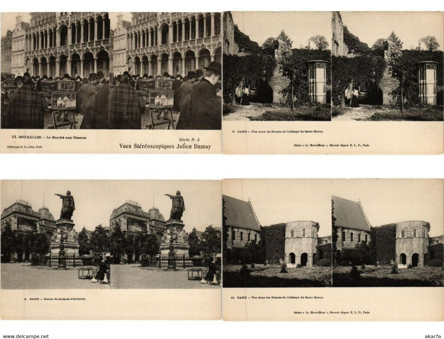 BELGIUM 33 Vintage STEREO Postcards Pre-1940 (L5562)