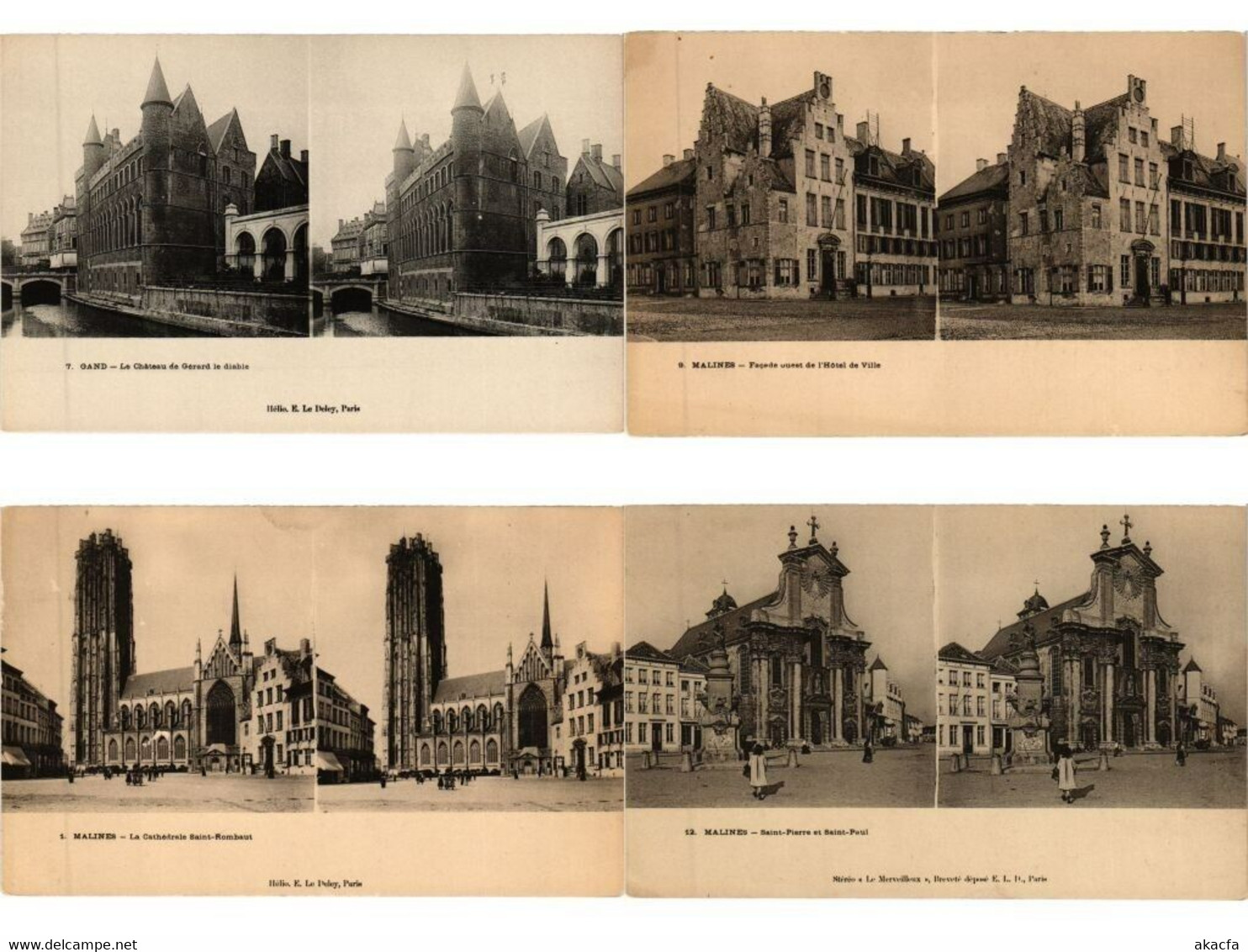 BELGIUM 33 Vintage STEREO Postcards Pre-1940 (L5562)