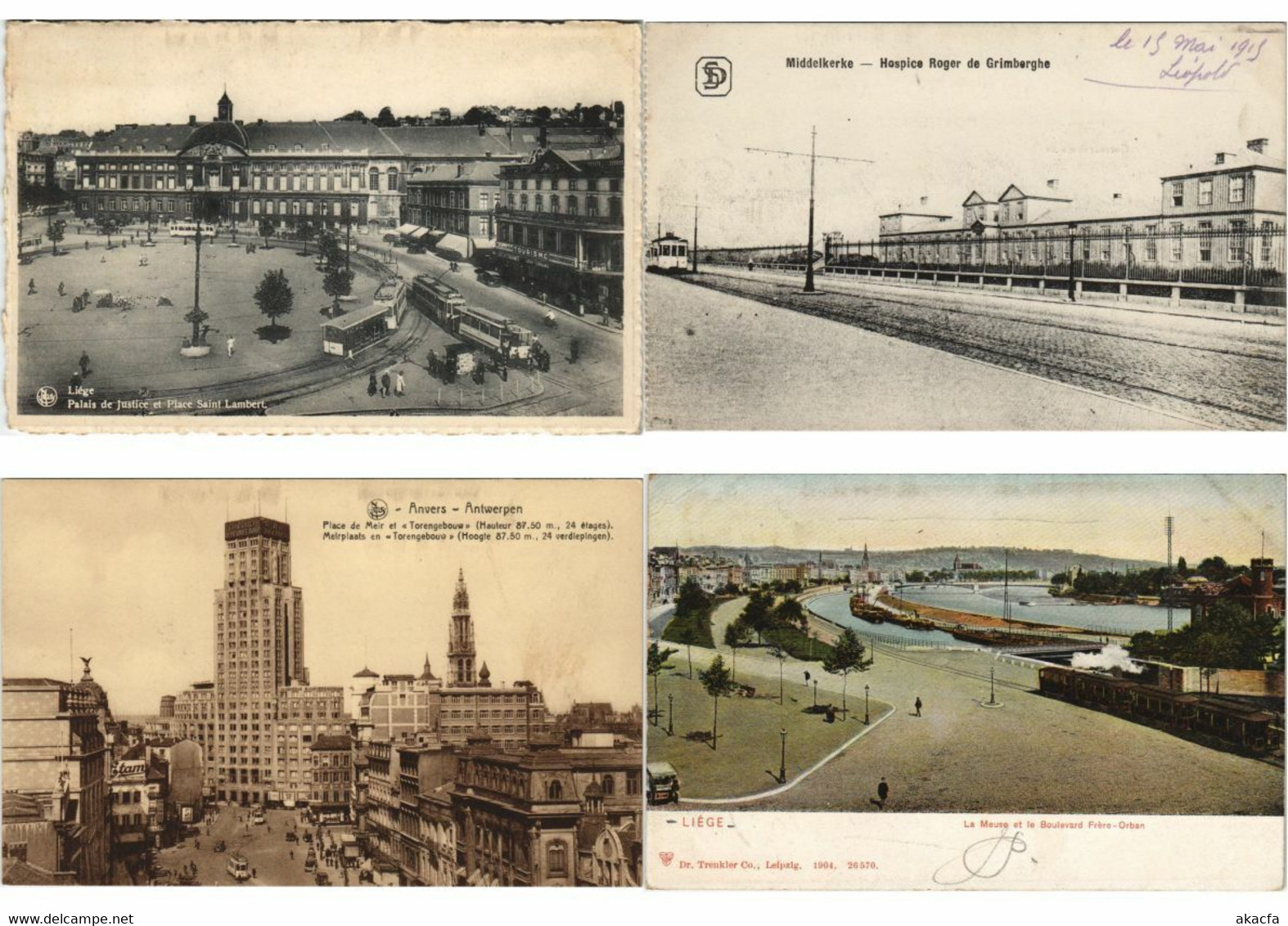 PC TRAMS BELGIUM, RAILWAY, 44x Vintage Postcard (L3270) - Verzamelingen & Kavels