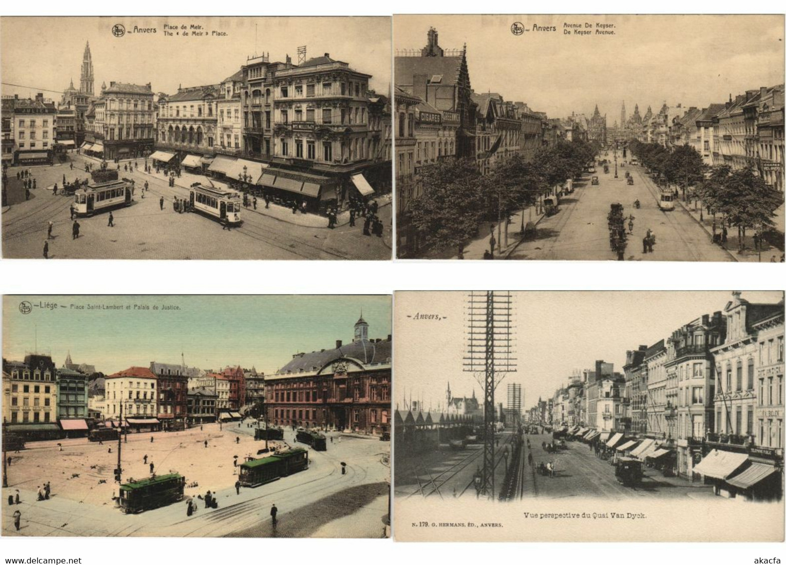 PC TRAMS BELGIUM, RAILWAY, 44x Vintage Postcard (L3270) - Colecciones Y Lotes