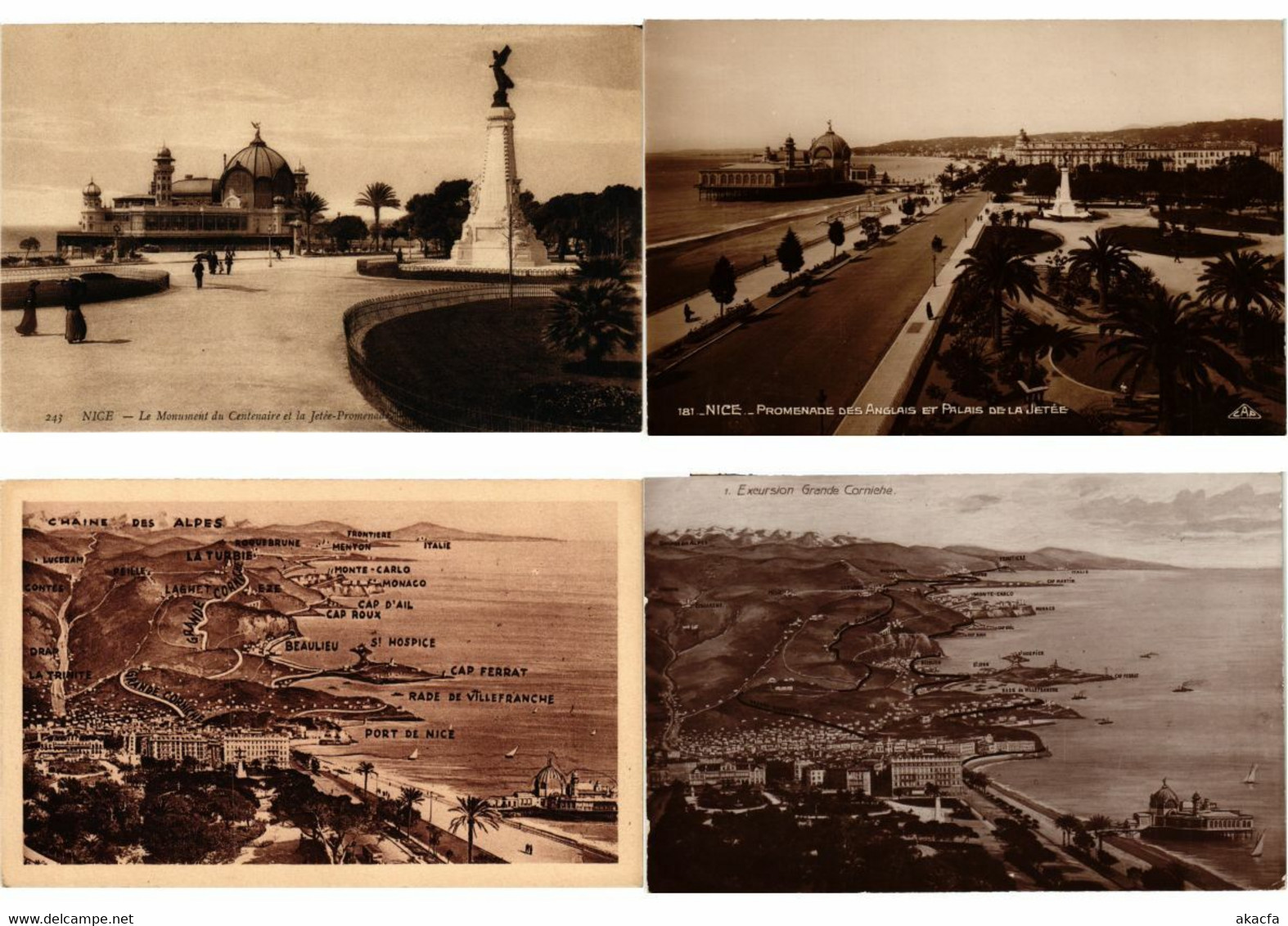 FRANCE NICE Mostly PALAIS DE LA JETÉE 300 Vintage Postcards (L2660)