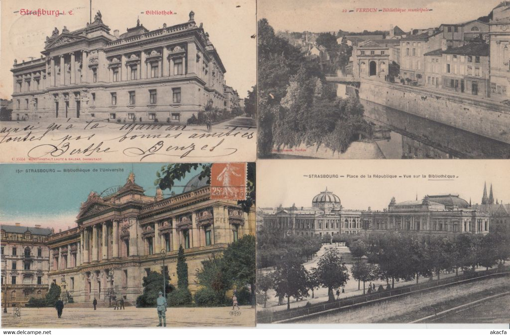 LIBRARIES BIBLIOTHEQUES FRANCE 44 Vintage Postcards Mostly Pre-1940 (L5656) - Bibliotheken