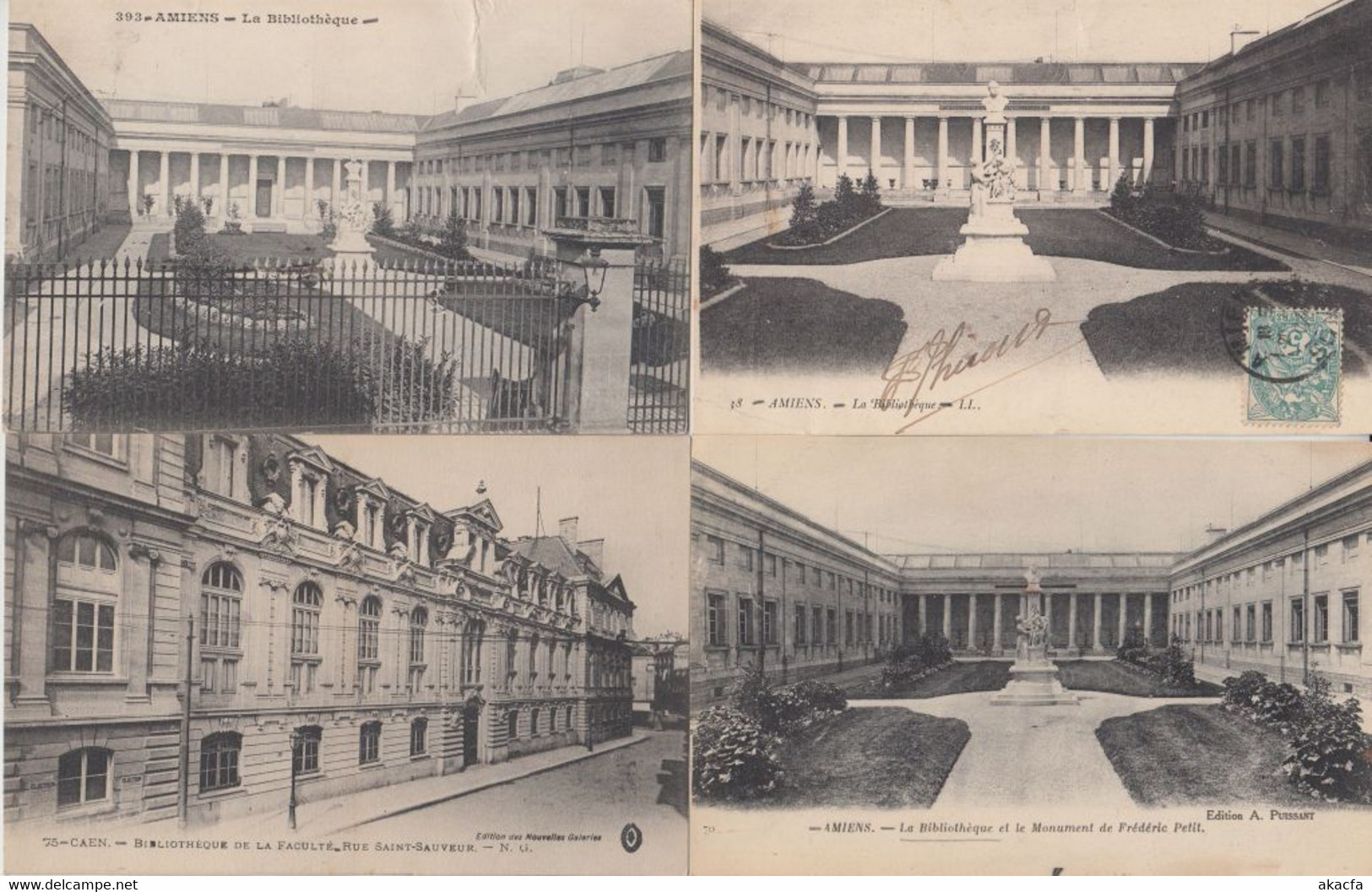 LIBRARIES BIBLIOTHEQUES FRANCE 44 Vintage Postcards mostly pre-1940 (L5656)