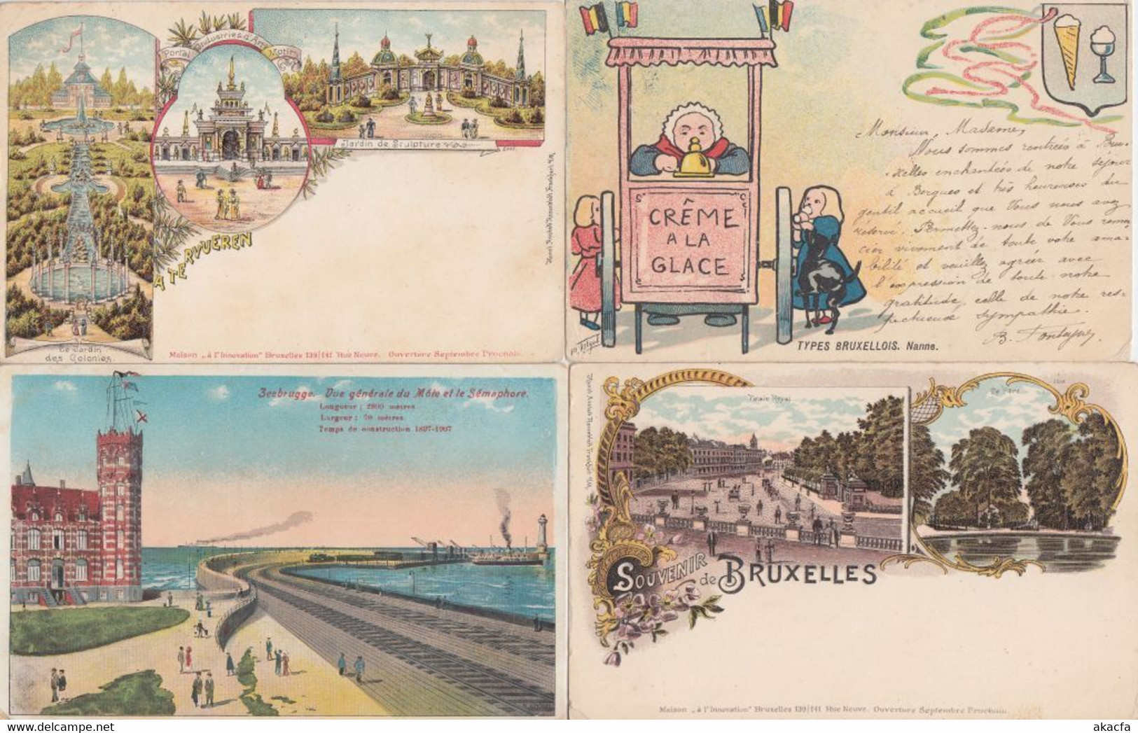 BELGIUM 28 Vintage Litho Postcards Mostly Pre-1910 (L3847) - Collections & Lots