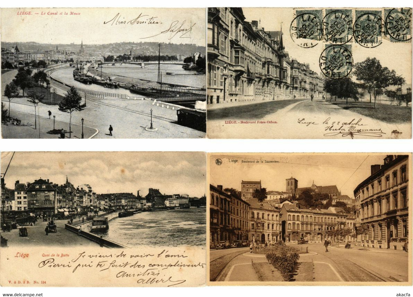 LIEGE BELGIUM 200 Vintage Postcards Pre-1940 (L2832) - Collections & Lots