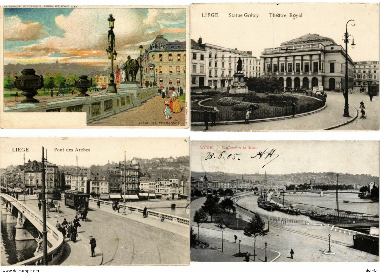 LIEGE BELGIUM 200 Vintage Postcards Pre-1940 (L2832)