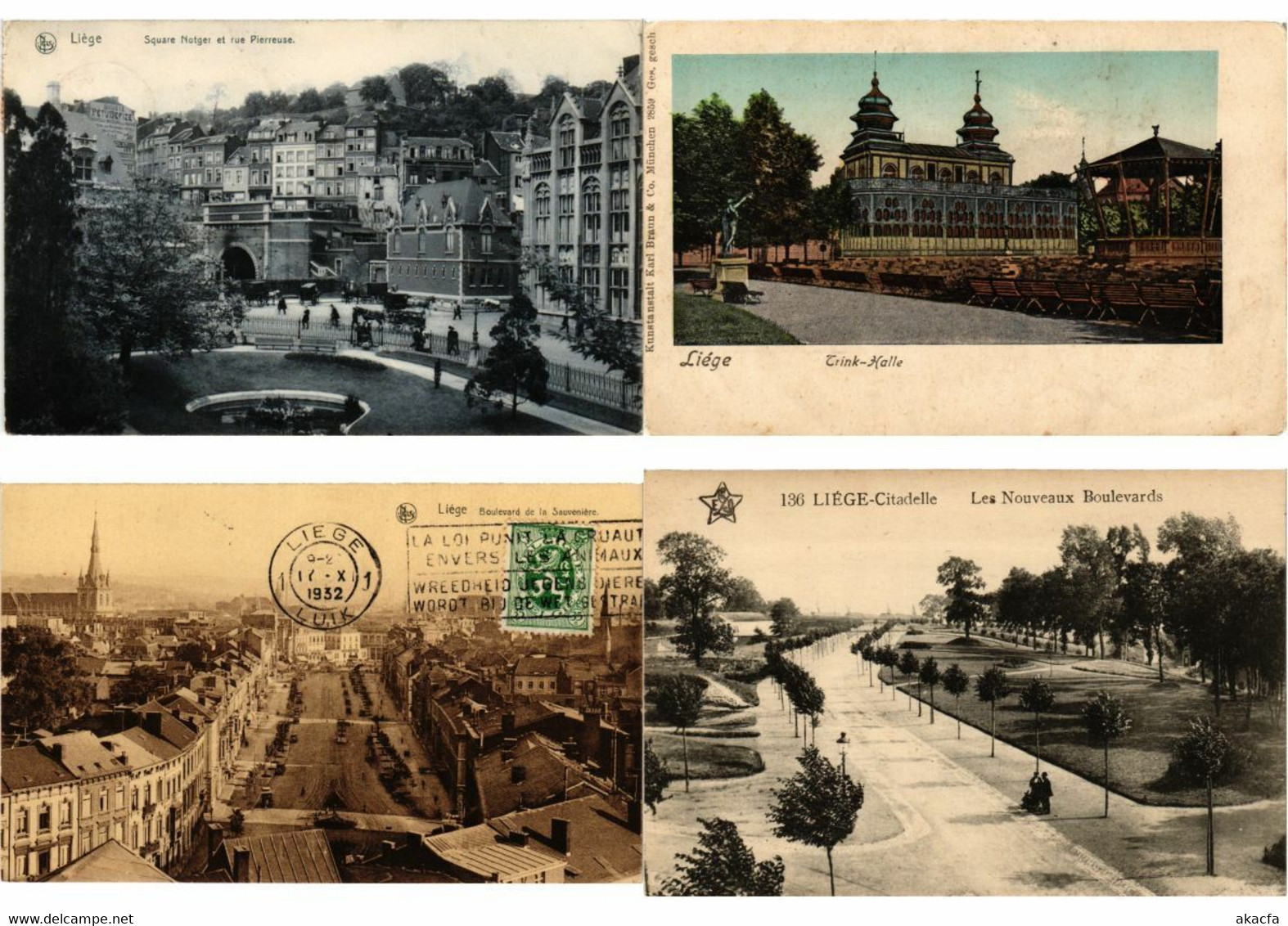 LIEGE BELGIUM 200 Vintage Postcards Pre-1940 (L2832)