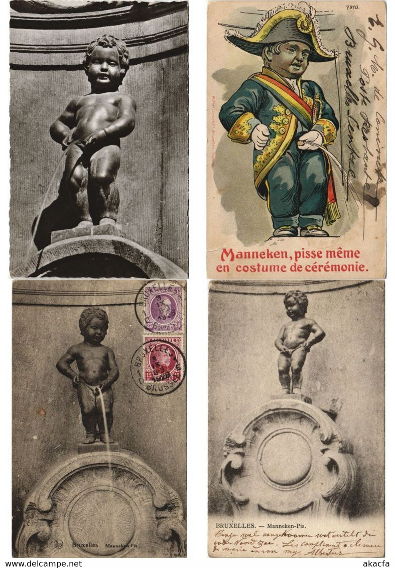 MANNEKEN PISS BRUSSELS BELGIUM 165 Vintage Postcards Pre-1950 (L5241) - Colecciones Y Lotes