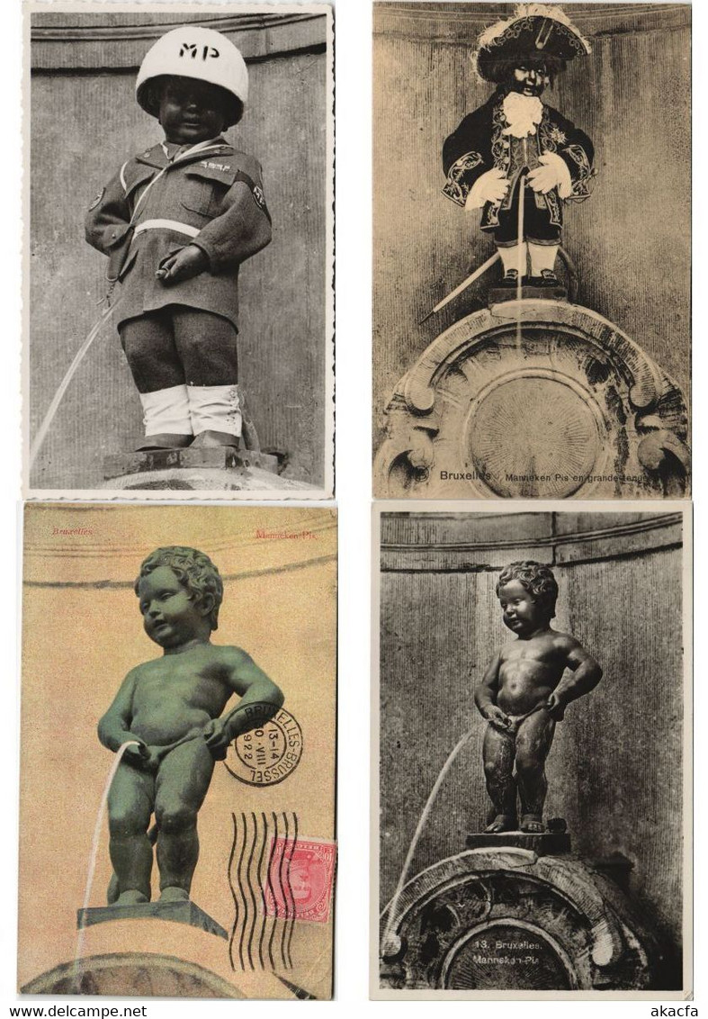 MANNEKEN PISS BRUSSELS BELGIUM 165 Vintage Postcards Pre-1950 (L5241) - Collezioni E Lotti