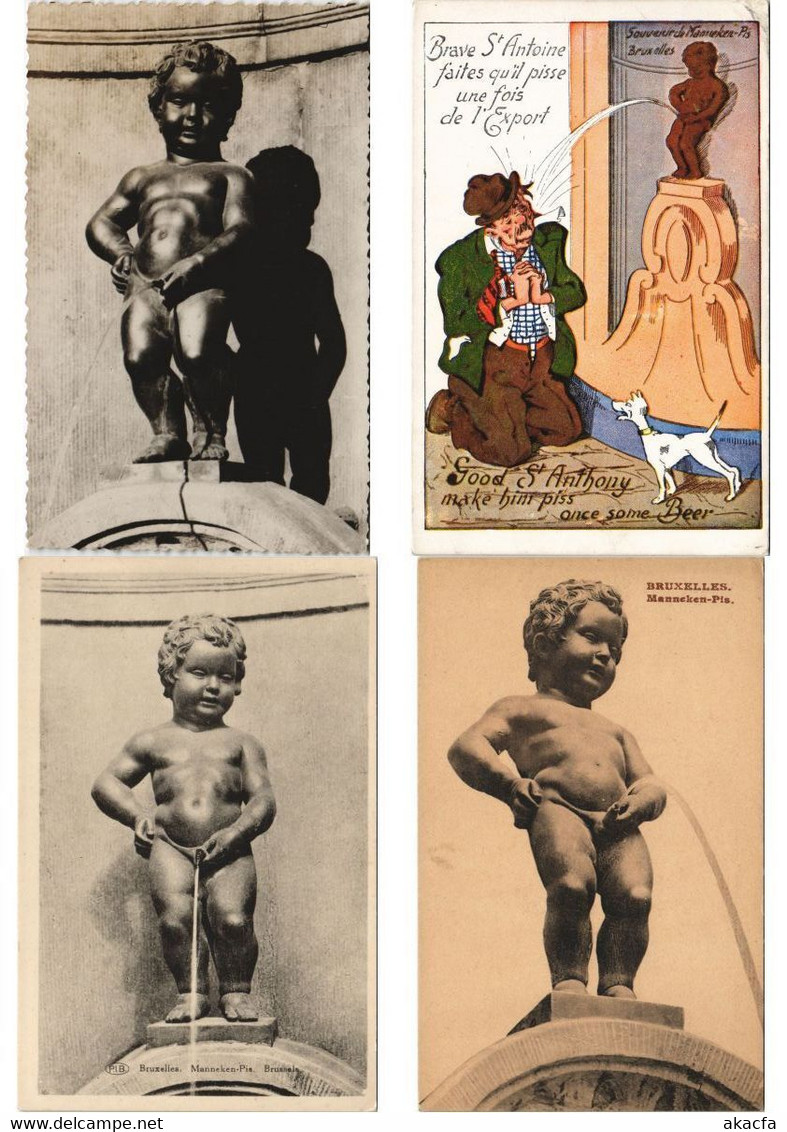 MANNEKEN PISS BRUSSELS BELGIUM 165 Vintage Postcards pre-1950 (L5241)