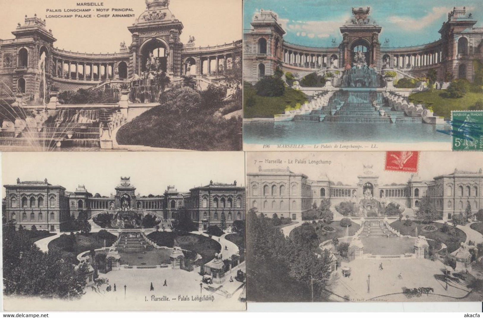 MARSEILLE (DEP 13) LE PALAIS LONGCHAMP France 163 Vintage Postcards (L5843)