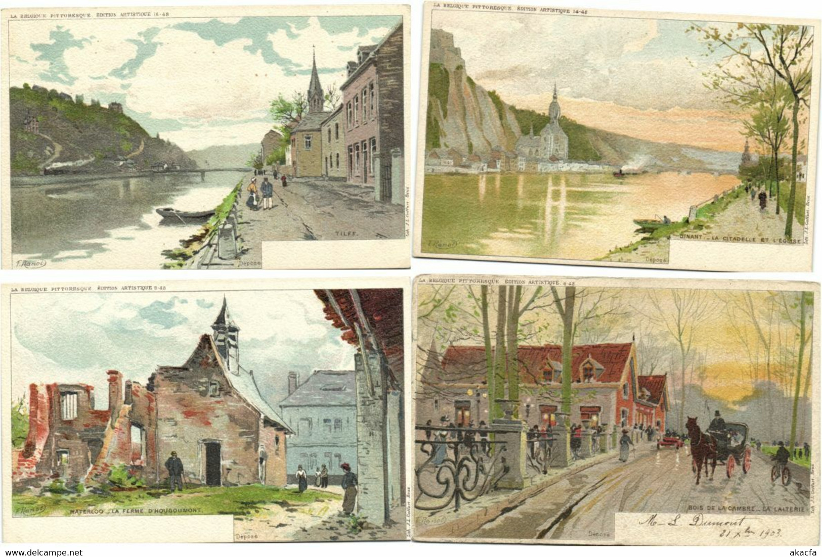 BELGIUM 69 Vintage Litho Postcards Pre-1920 (L4107) - Collections & Lots