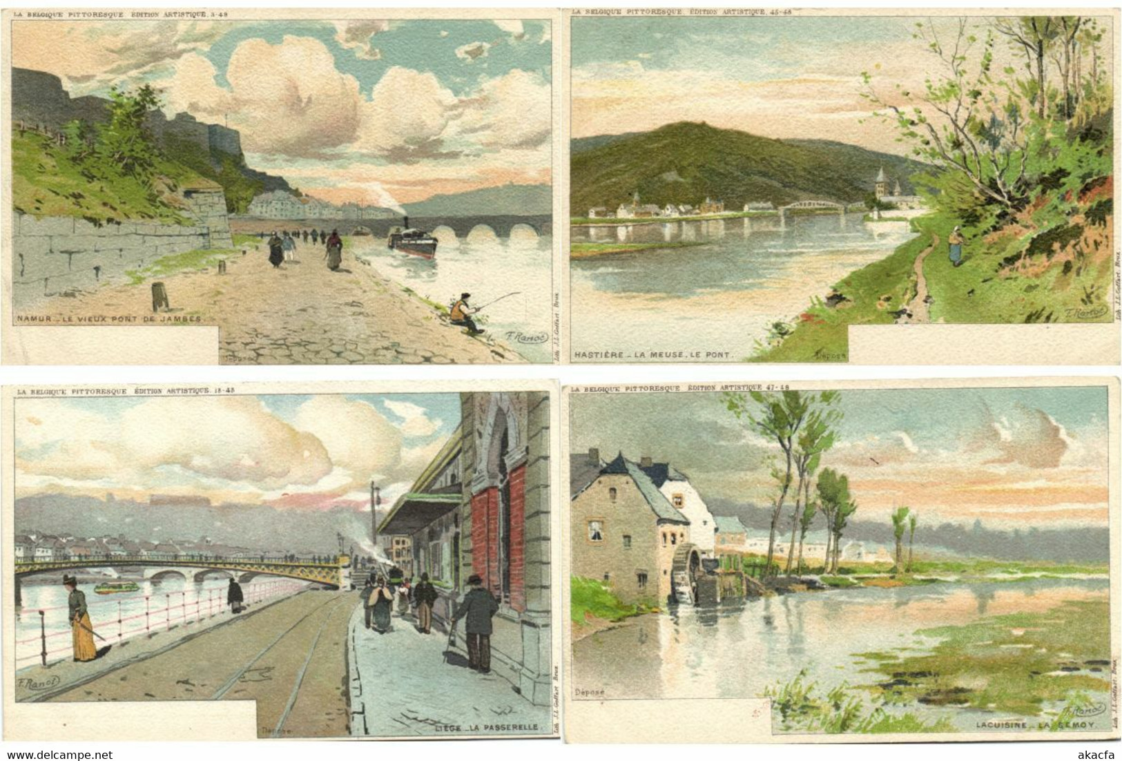 BELGIUM 69 Vintage Litho Postcards Pre-1920 (L4107) - Collections & Lots