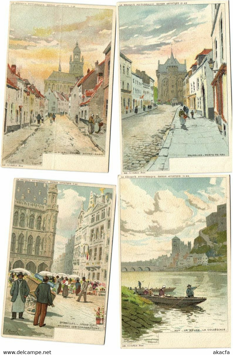 BELGIUM 69 Vintage Litho Postcards pre-1920 (L4107)