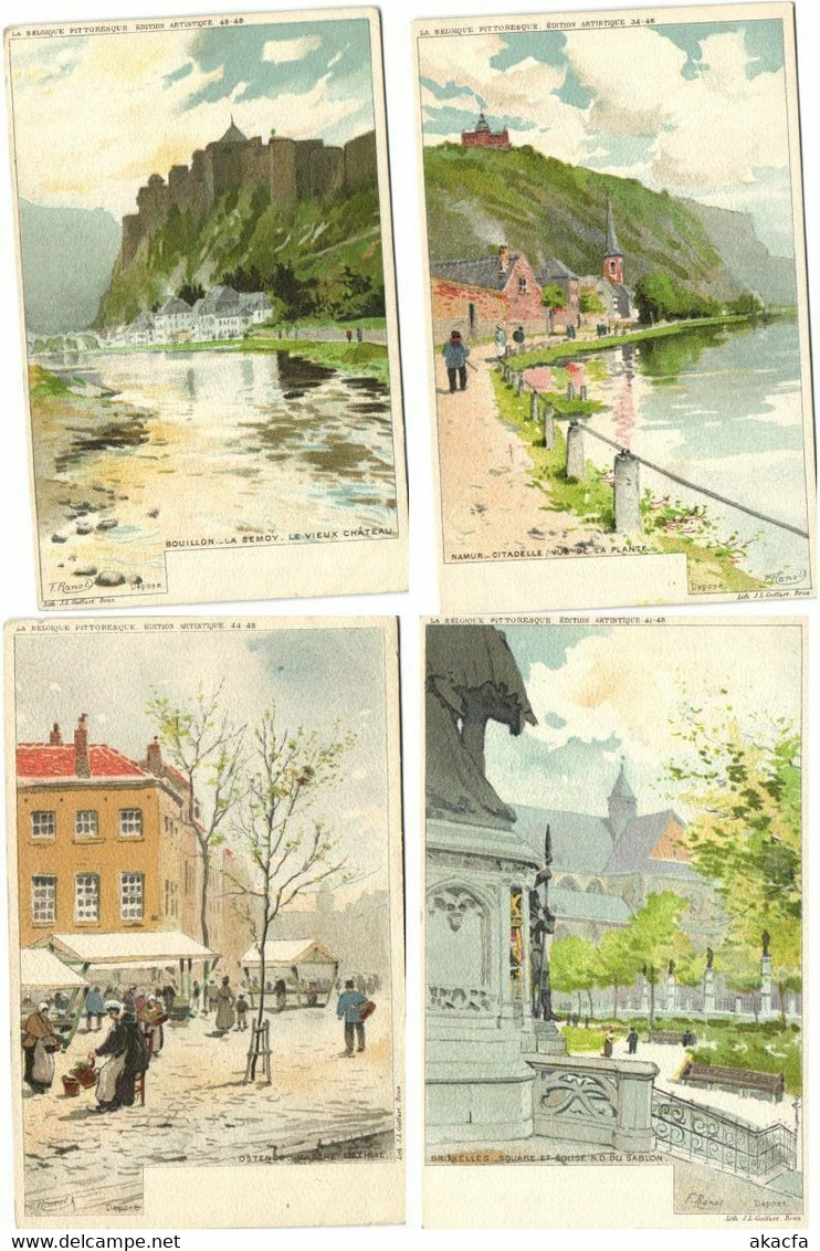 BELGIUM 69 Vintage Litho Postcards pre-1920 (L4107)