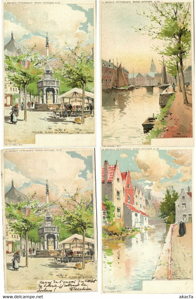 BELGIUM 69 Vintage Litho Postcards pre-1920 (L4107)