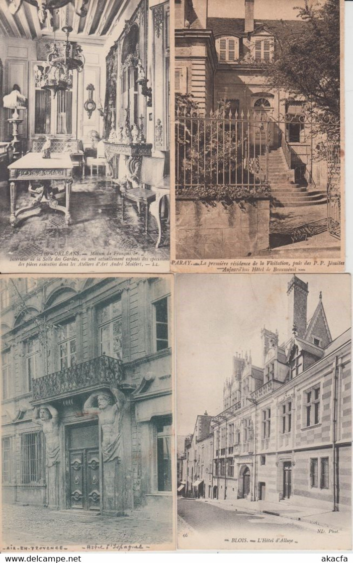 CASTLE HOTELS FRANCE 400 Vintage Postcards pre-1940 (L2742)