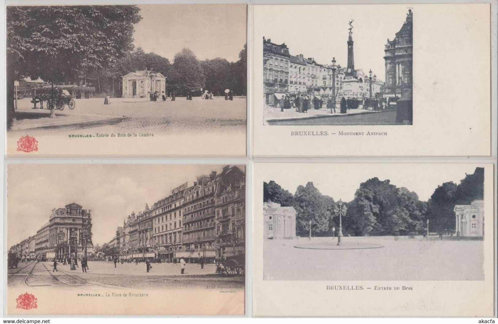 BRUSSELS BRUXELLES BELGIUM 222 Vintage Postcards Mostly Pre-1920 (L5915) - Collections & Lots