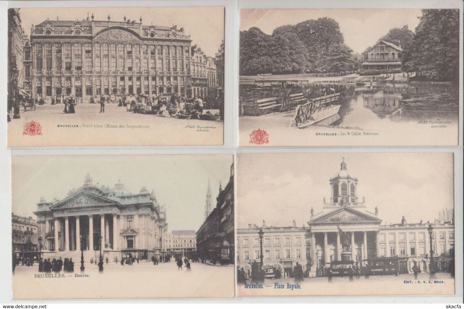 BRUSSELS BRUXELLES BELGIUM 222 Vintage Postcards Mostly Pre-1920 (L5915) - Collections & Lots