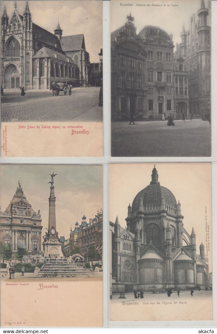 BRUSSELS BRUXELLES BELGIUM 222 Vintage Postcards Mostly Pre-1920 (L5915) - Verzamelingen & Kavels
