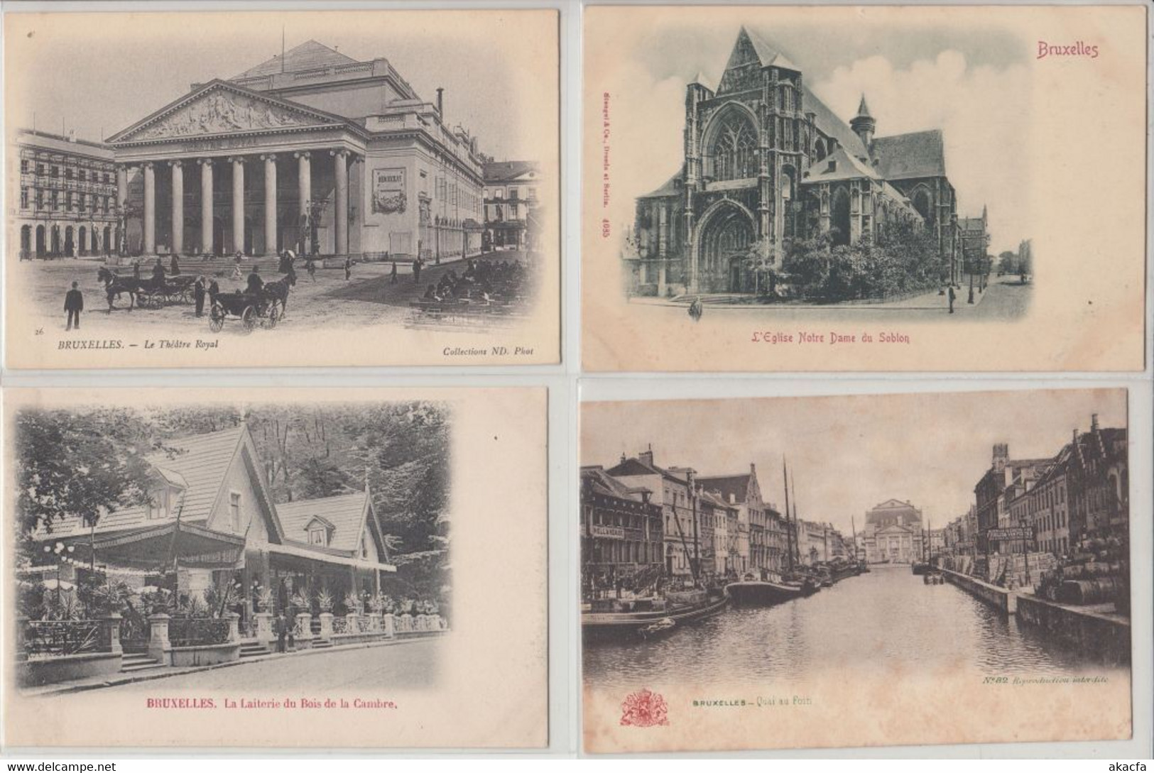 BRUSSELS BRUXELLES BELGIUM 222 Vintage Postcards Mostly pre-1920 (L5915)