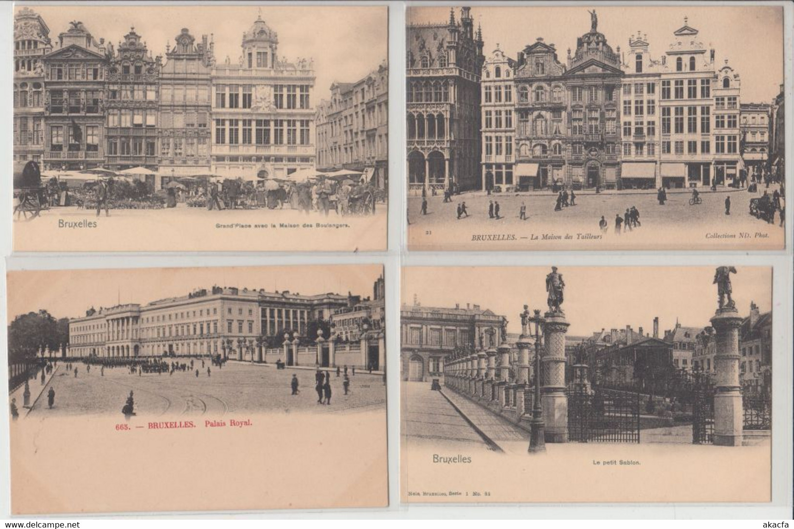 BRUSSELS BRUXELLES BELGIUM 222 Vintage Postcards Mostly pre-1920 (L5915)