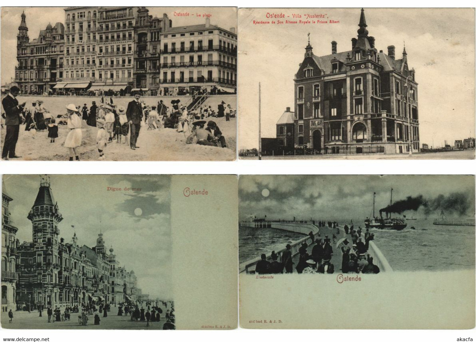 BELGIUM OSTENDE 350 Vintage Postcards Pre-1940 (L5130) - Collections & Lots