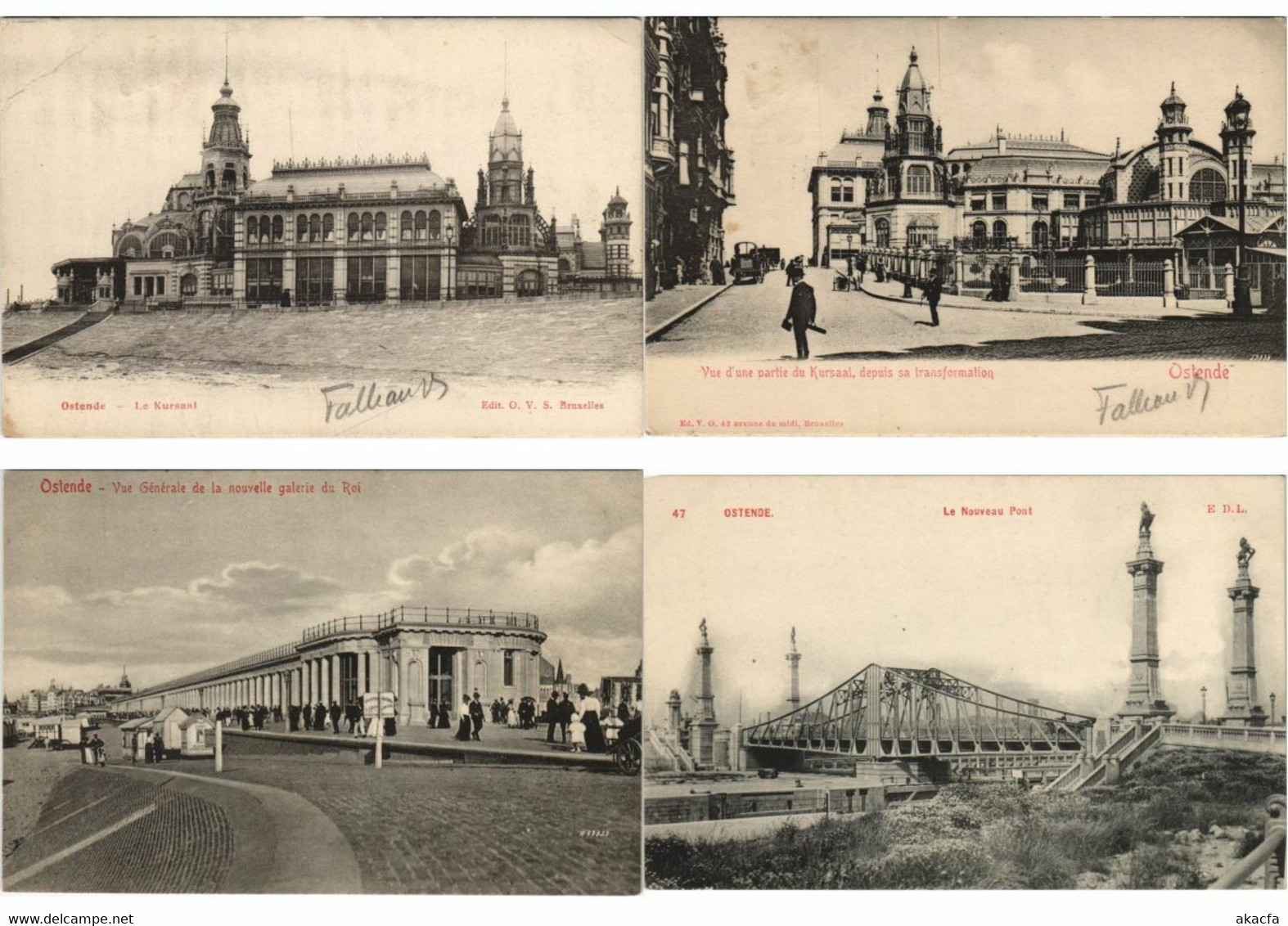 BELGIUM OSTENDE 350 Vintage Postcards Pre-1940 (L5130) - Collezioni E Lotti