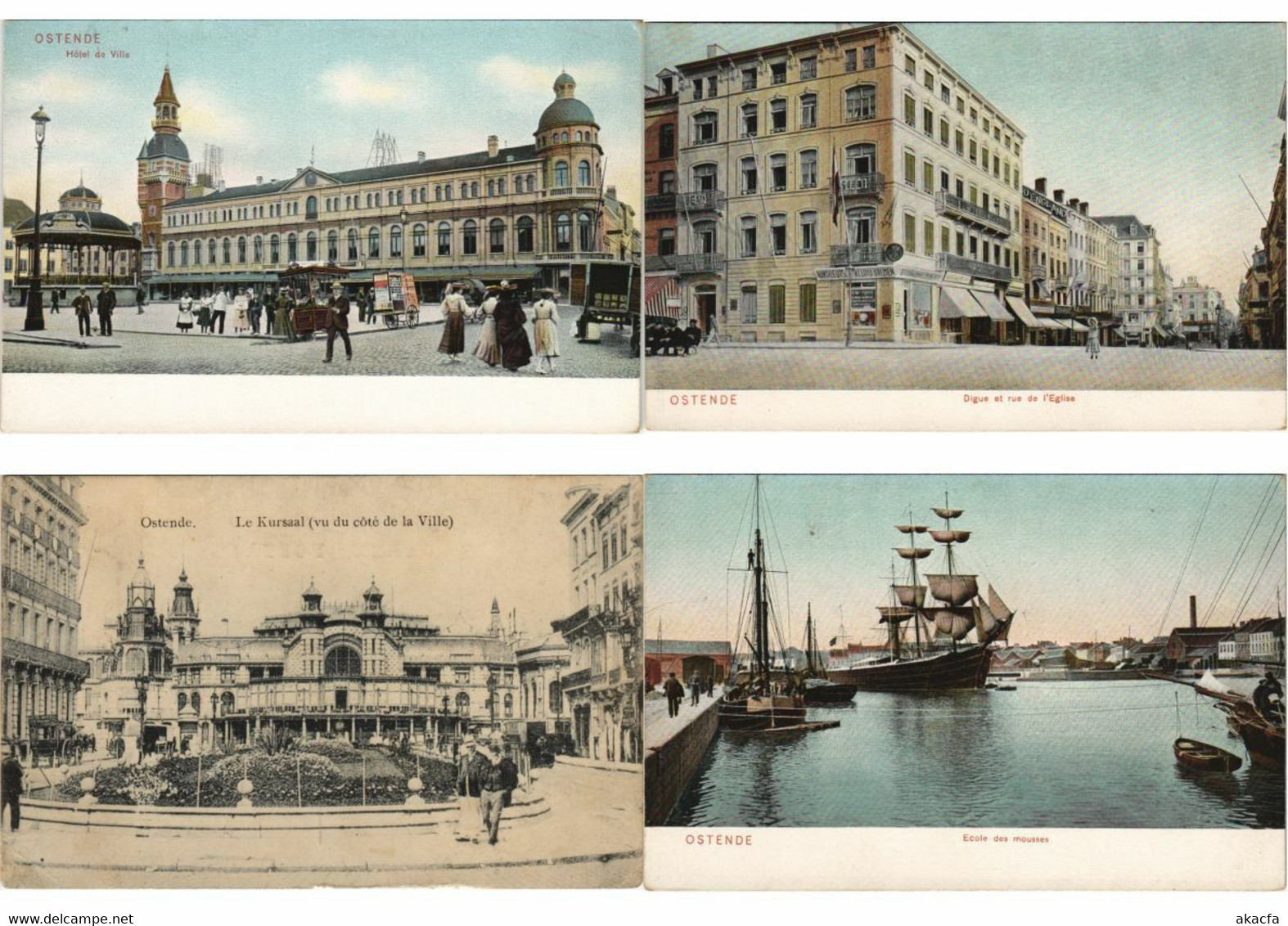 BELGIUM OSTENDE 350 Vintage Postcards Pre-1940 (L5130)