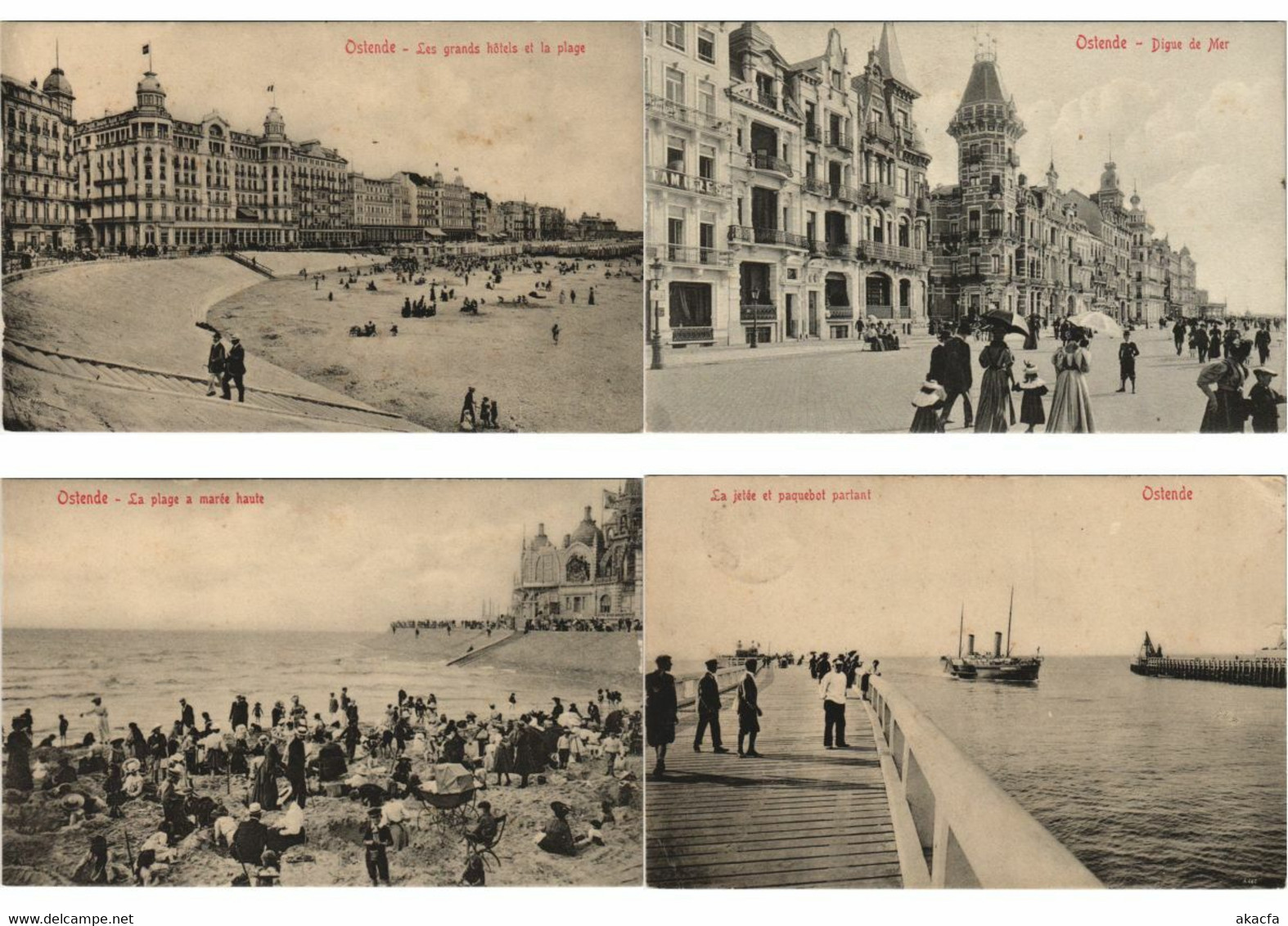 BELGIUM OSTENDE 350 Vintage Postcards Pre-1940 (L5130)