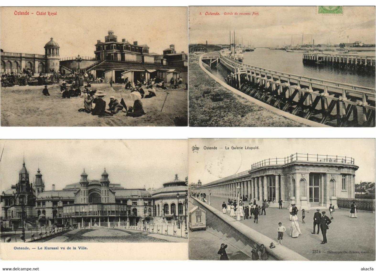 BELGIUM OSTENDE 350 Vintage Postcards Pre-1940 (L5130)