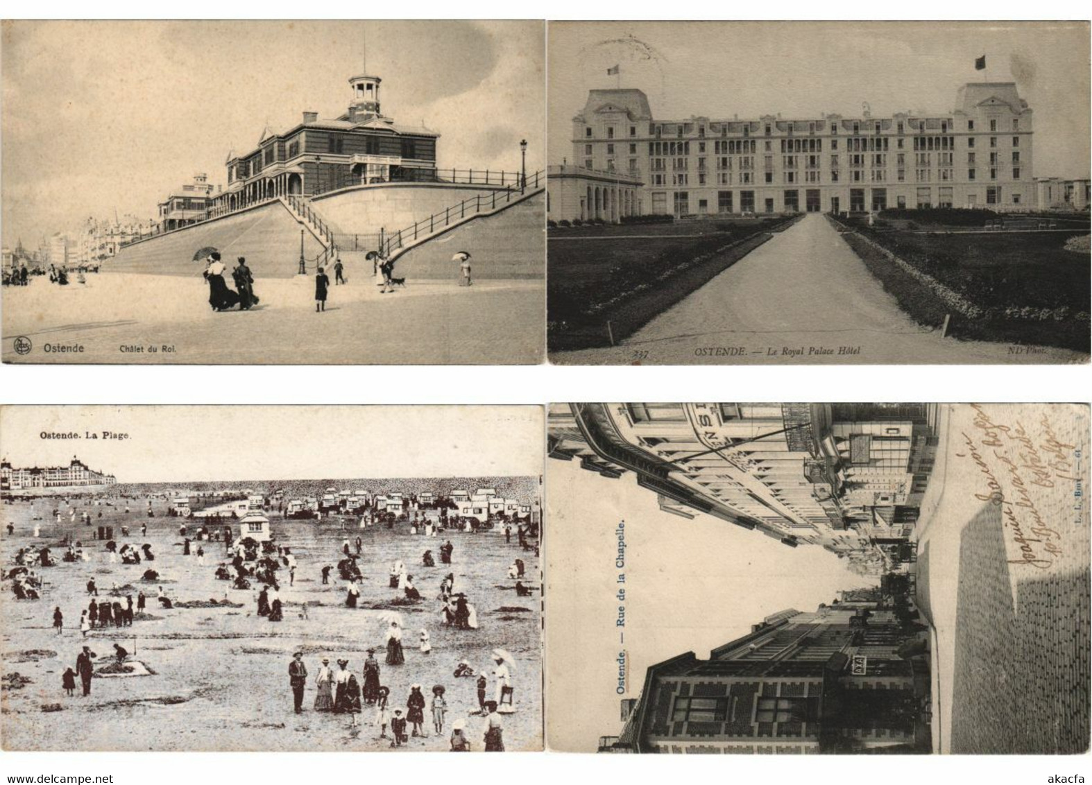 BELGIUM OSTENDE 350 Vintage Postcards Pre-1940 (L5130)