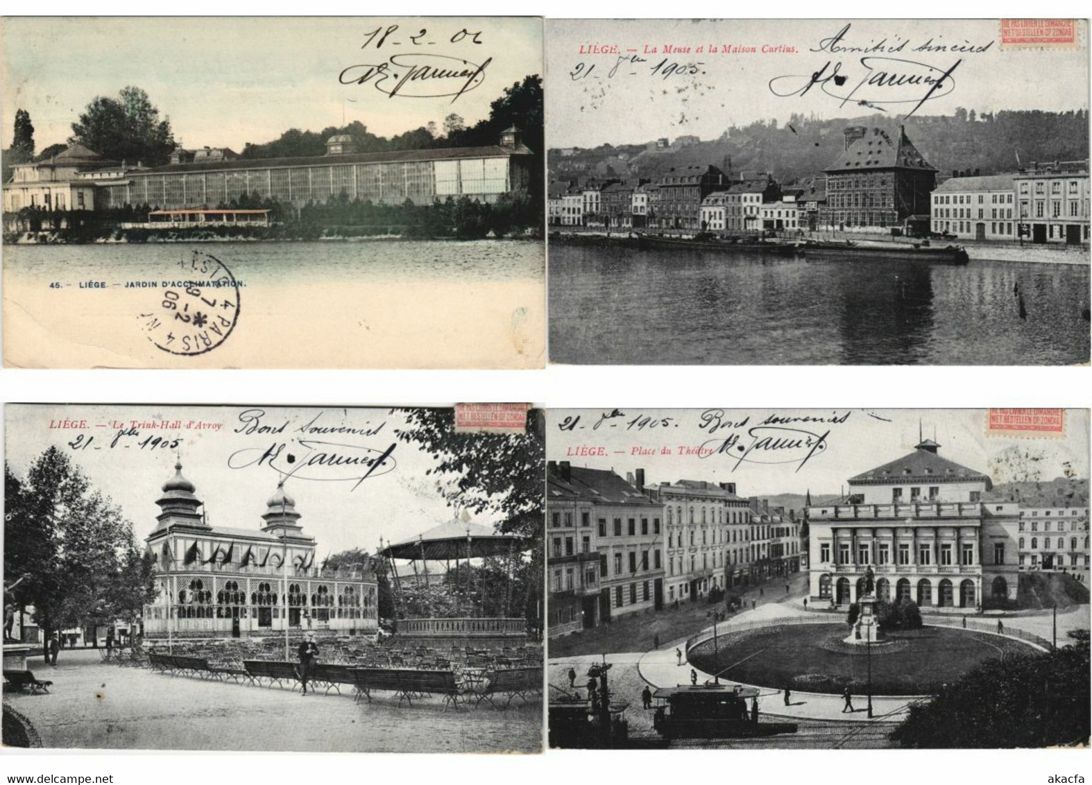 BELGIUM LIEGE LUIK 400 Vintage Postcards Pre-1940 (L5135) - Colecciones Y Lotes