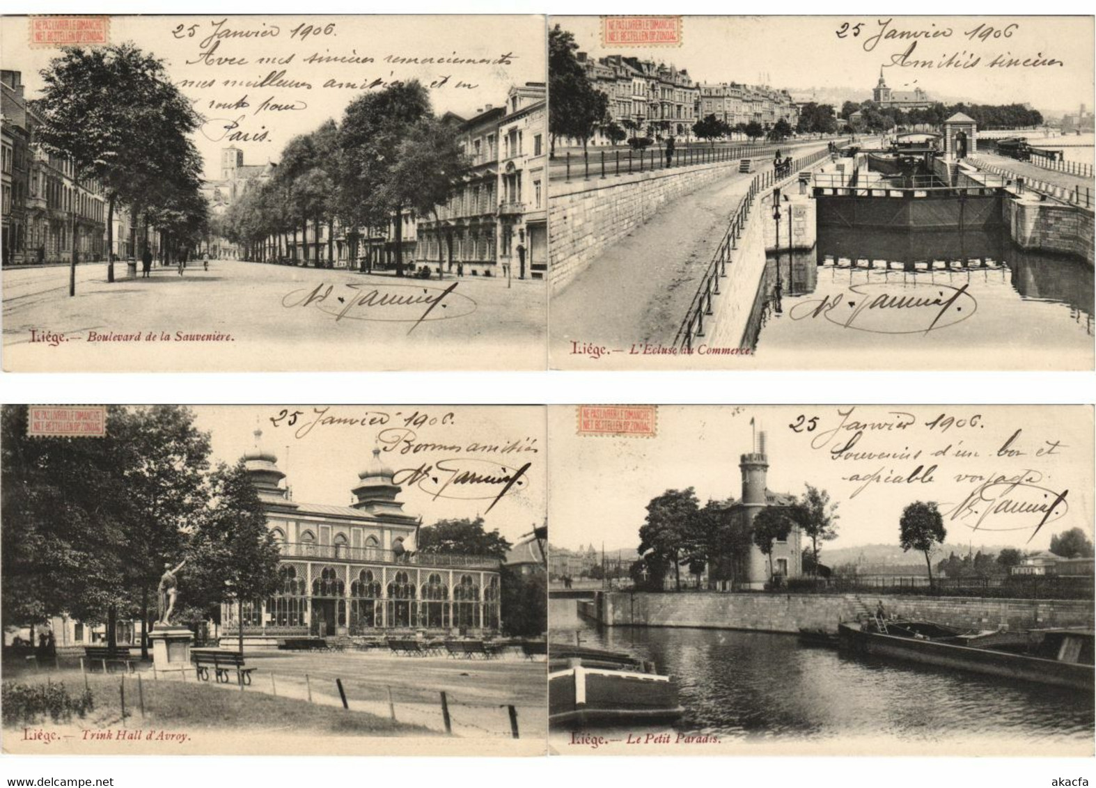 BELGIUM LIEGE LUIK 400 Vintage Postcards Pre-1940 (L5135)