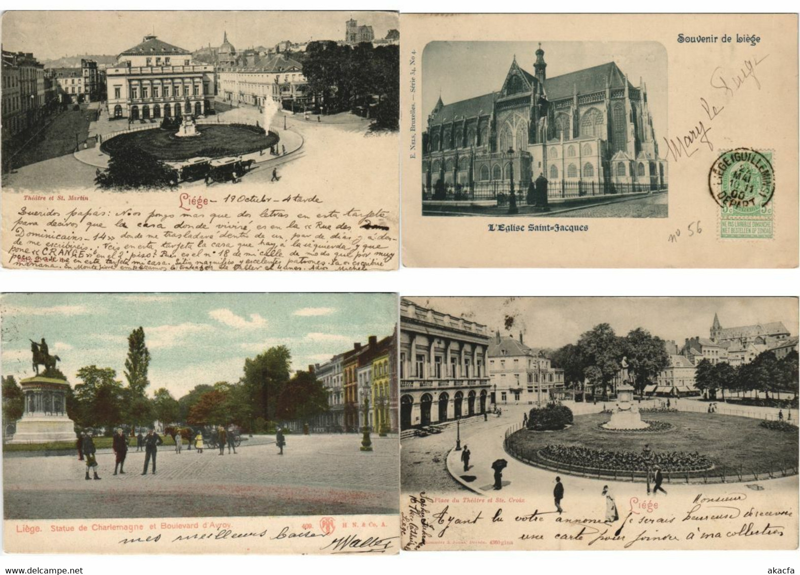 BELGIUM LIEGE LUIK 400 Vintage Postcards Pre-1940 (L5135)