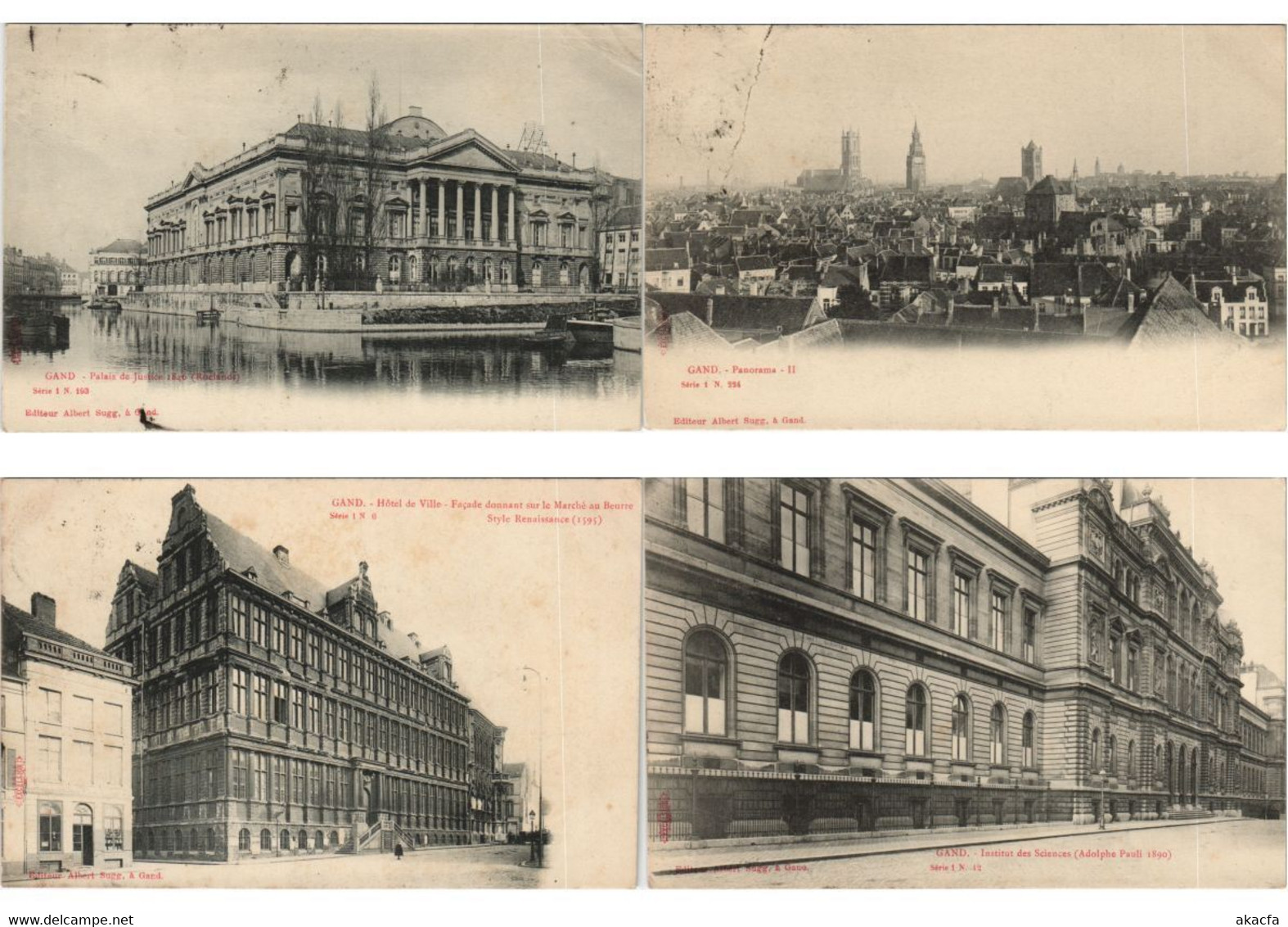 GAND GENT BELGIUM 400 Vintage Postcards Pre-1940 (L5240) - Collections & Lots