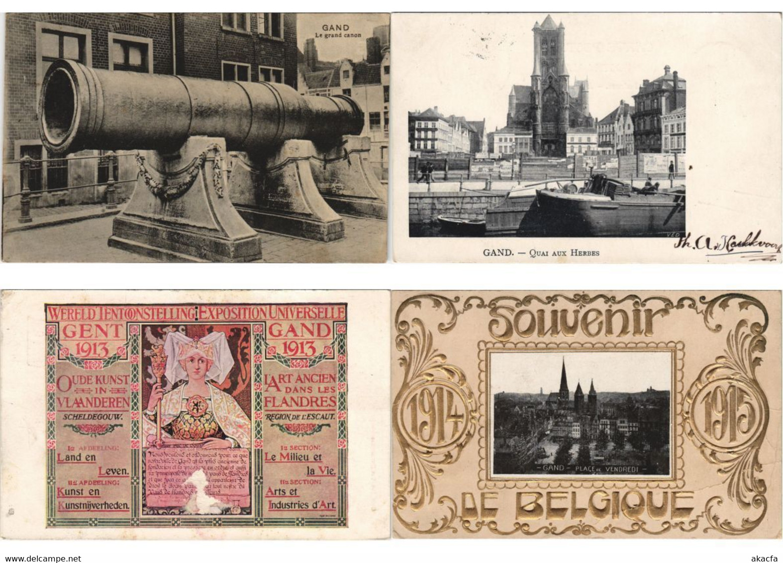 GAND GENT BELGIUM 400 Vintage Postcards pre-1940 (L5240)