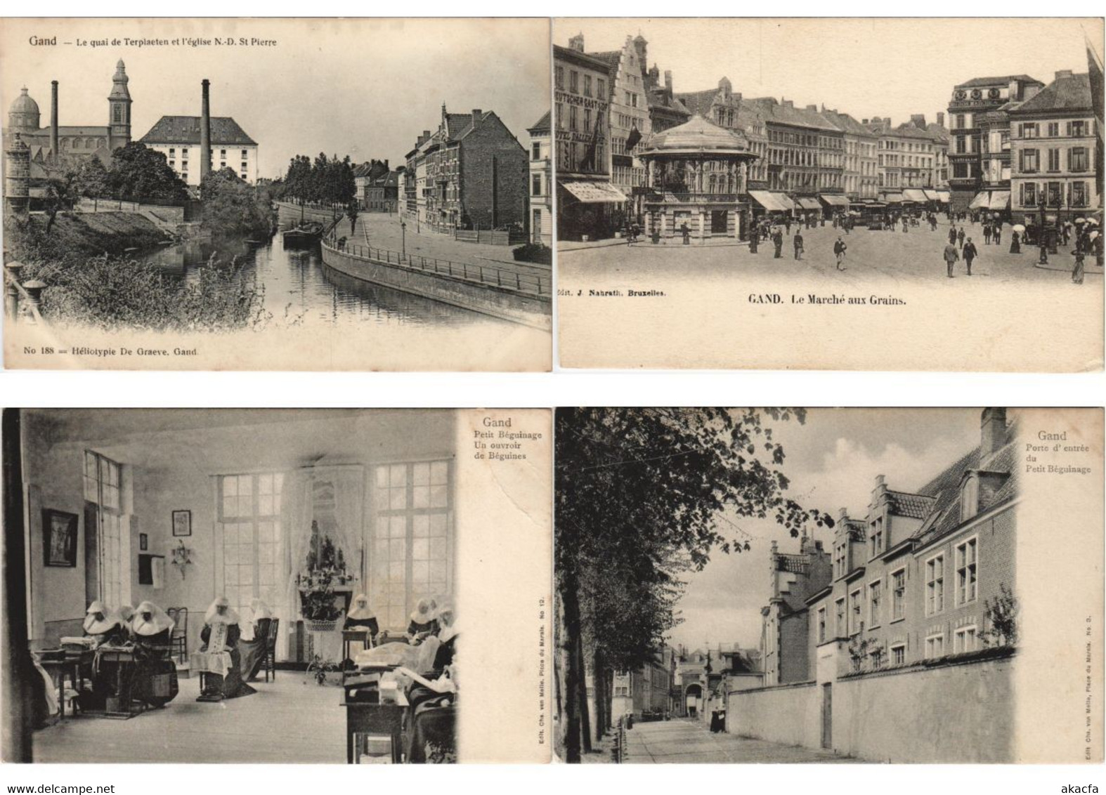 GAND GENT BELGIUM 400 Vintage Postcards pre-1940 (L5240)