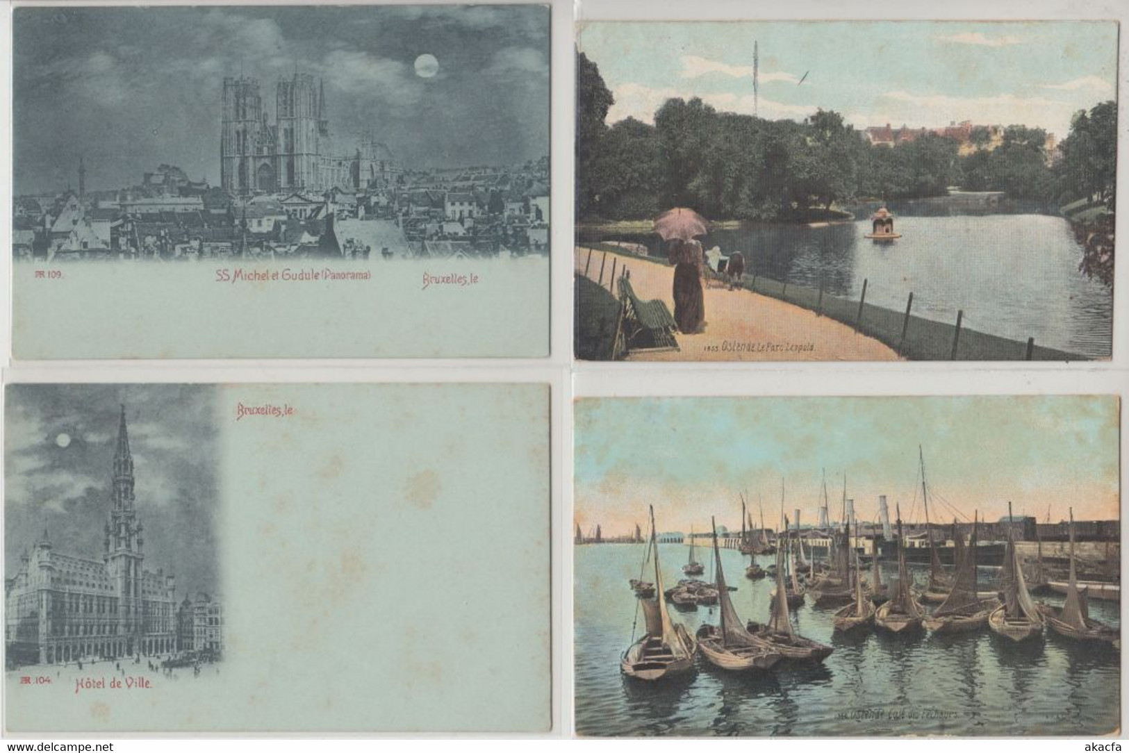 BELGIUM 300 Vintage Postcards Mostly Pre-1920 In Box (L5766) - Colecciones Y Lotes