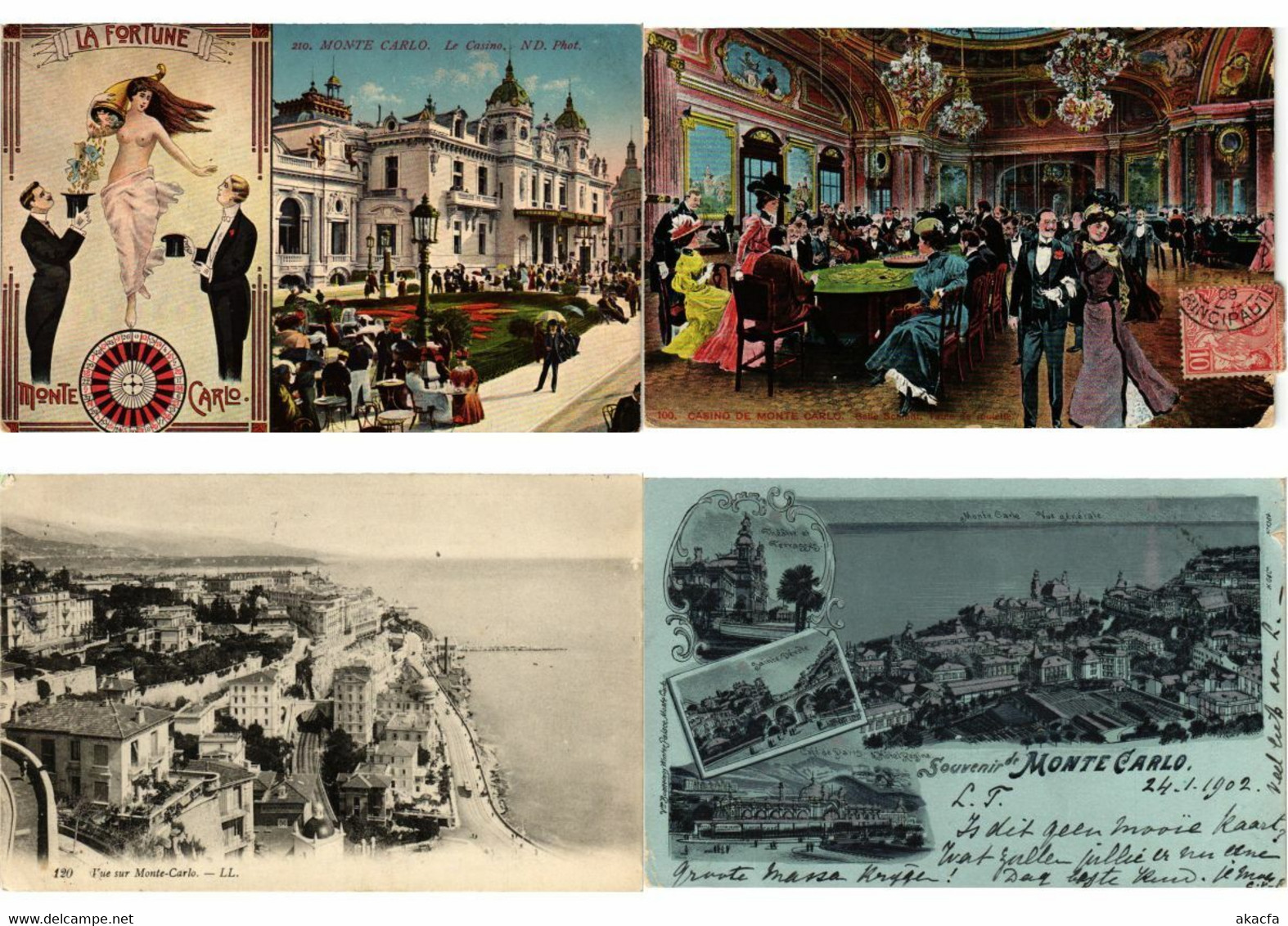 MONACO 1000 Vintage Postcards Mostly Pre-1950 with BETTER (L2766)