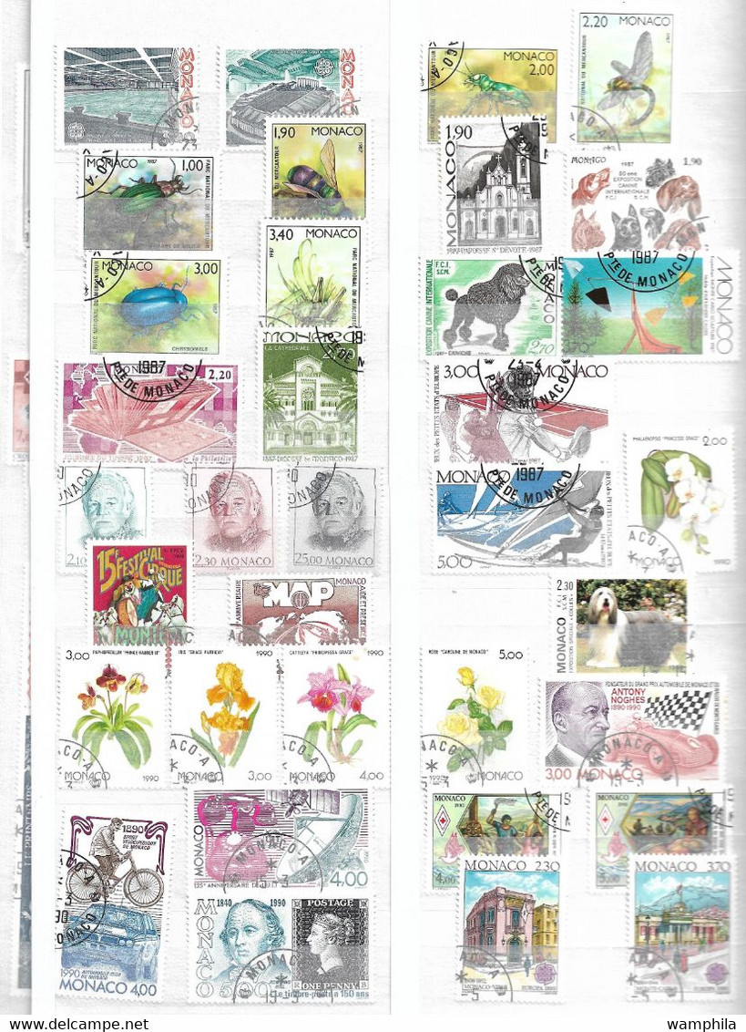 Monaco Collection De 510 Timbres Oblitérés De 1984/2005 Cote +700€ - Collections, Lots & Series