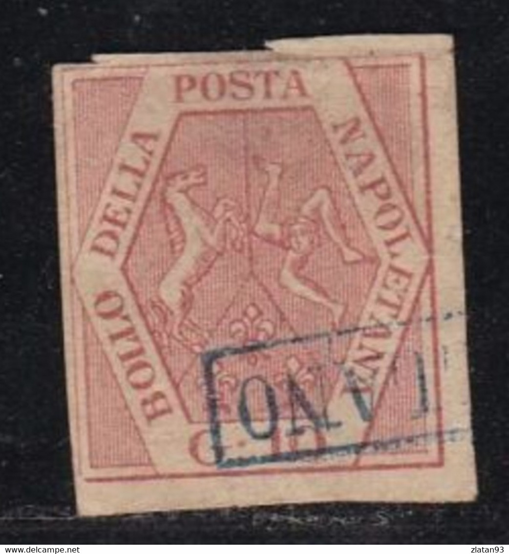 ITALIE DEUX SICILES 1858 N°5 Oblitération LINEAIRE / CACHET - Sicilia