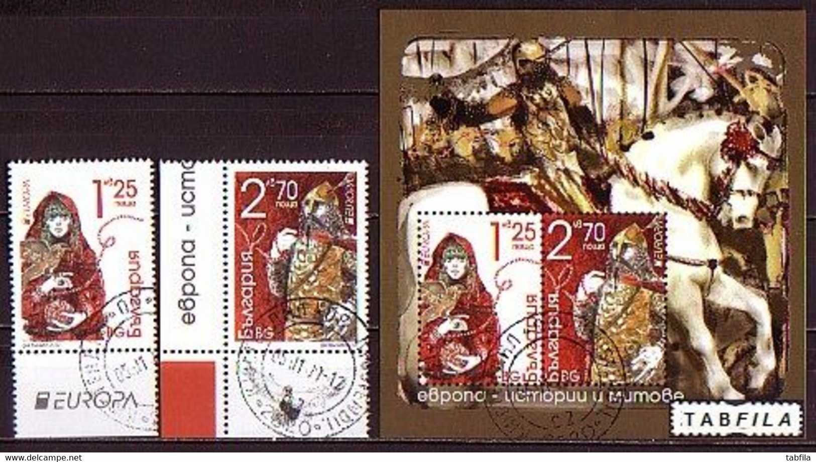 BULGARIA - 2022 - Europa-SEPT - Stories & Myths - 2 V + Bl Used - Used Stamps