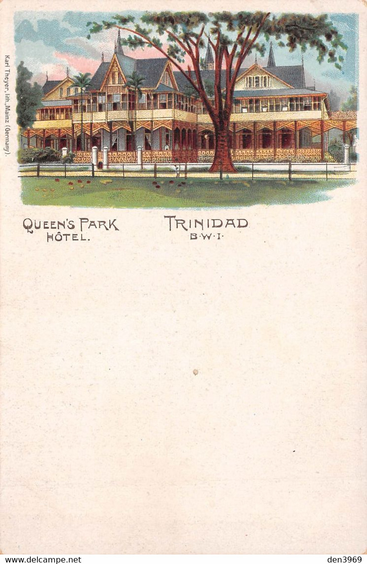 Amérique - TRINIDAD - Trinité-et-Tobago - Queen's Park Hôtel - Lithographie Karl Theyer, Mainz - Précurseur - Trinidad