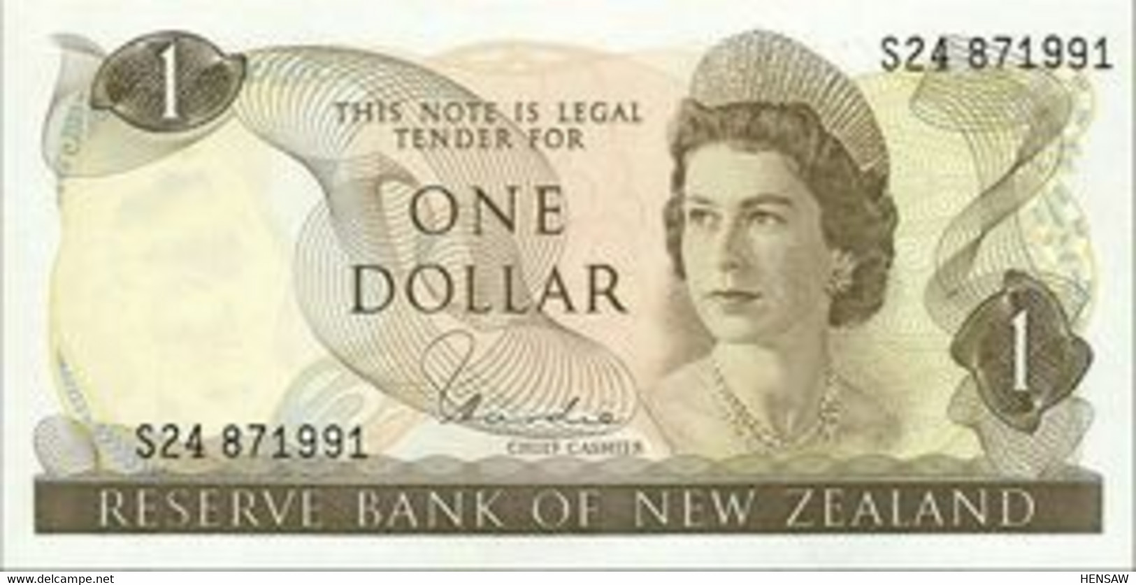 NEW ZEALAND 1 DOLLAR 1981 P 163d AUNC SC- NUEVO - - Nueva Zelandía