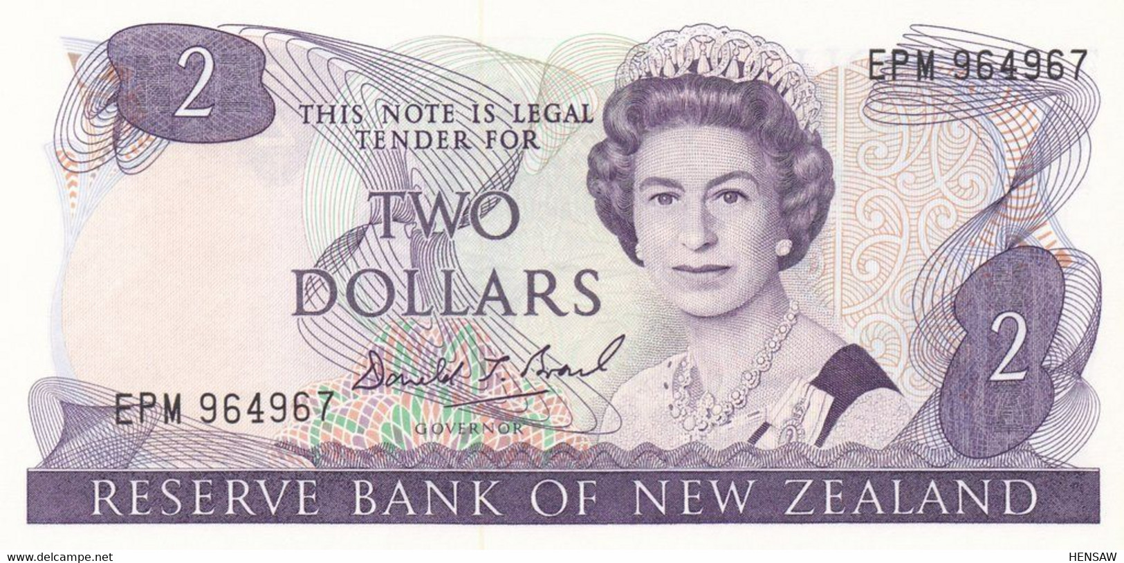 NEW ZEALAND 2 DOLLARS 1989 P 170c UNC SC NUEVO - Nueva Zelandía