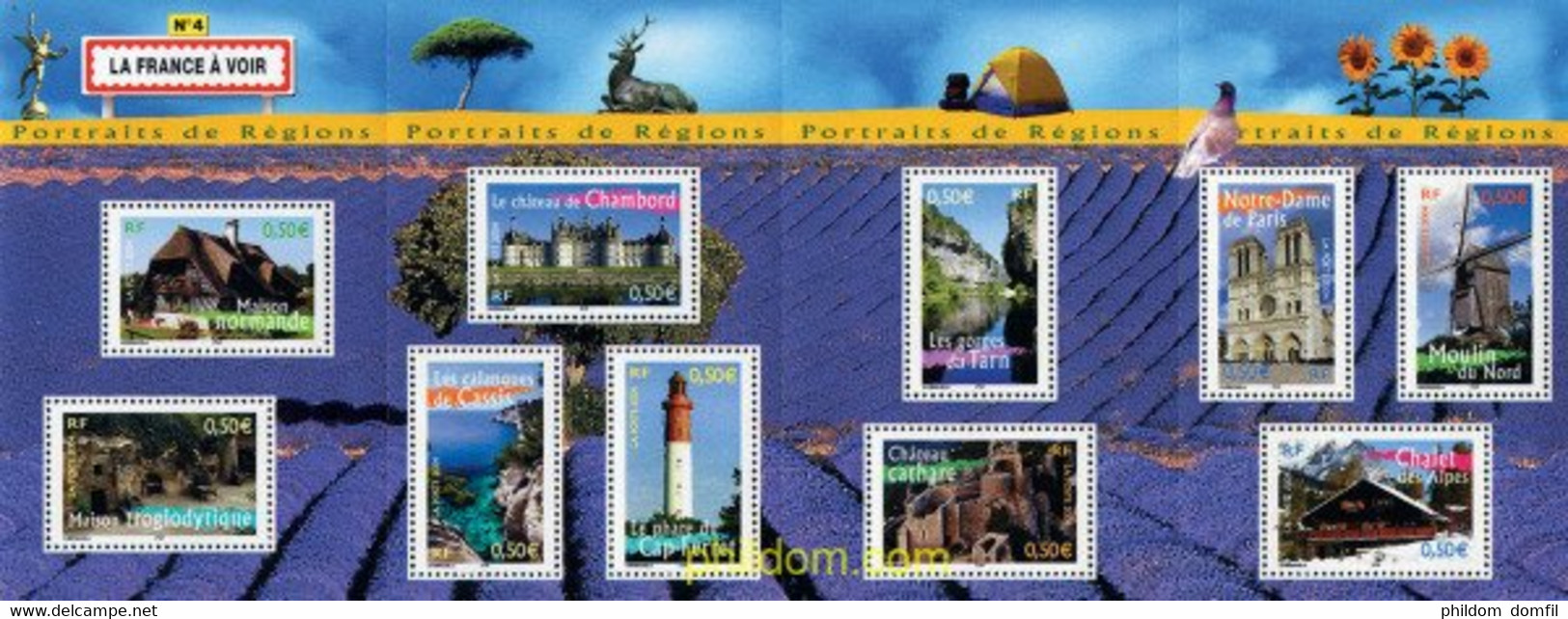 161549 MNH FRANCIA 2004 REGIONES DE FRANCIA - Châteaux