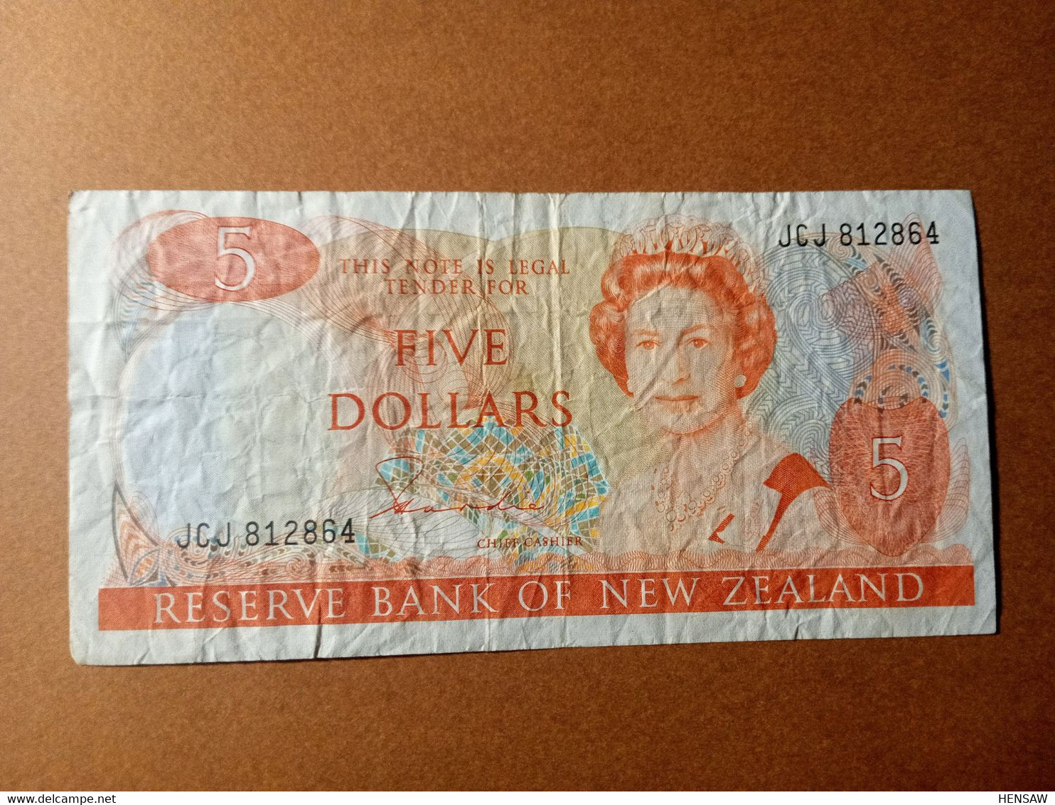 NEW ZEALAND 5 DOLLARS 1985 P 171a USED USADO - Nieuw-Zeeland